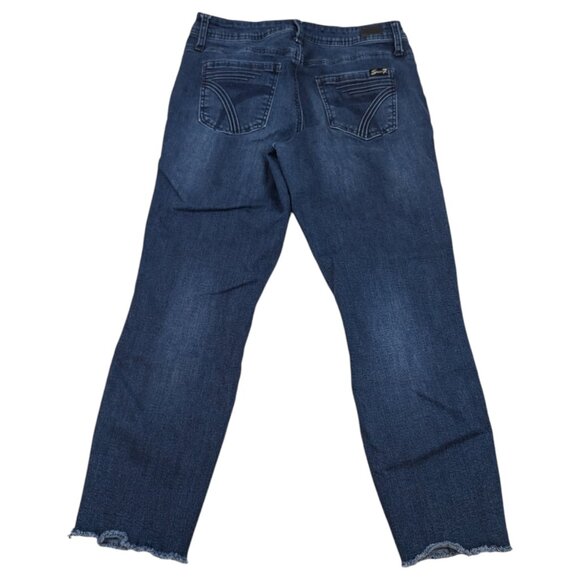 Seven7 High Rise Ankle Skinny Jeans Womens 10 Blue Pants Stretch *READ - Picture 6 of 15